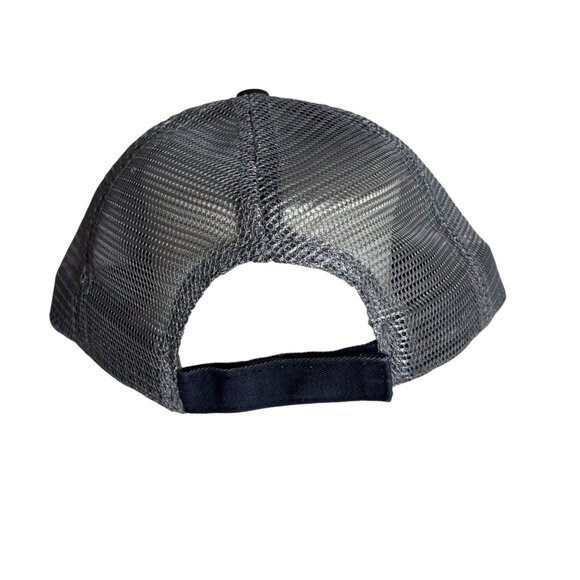 Snap On Denim Mesh Trucker Cap Red Logo Patch Adjustable Back Hat NEW - Picture 3 of 8